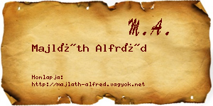 Majláth Alfréd névjegykártya